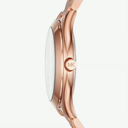 Michael Kors | Mini Slim Runway | Women's Watch - Three-Hand Rose Gold-Tone Stainless Steel Watch