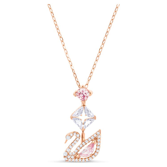 Swarovski | Swan Pendant  | Swan, Pink, Rose gold-tone plated