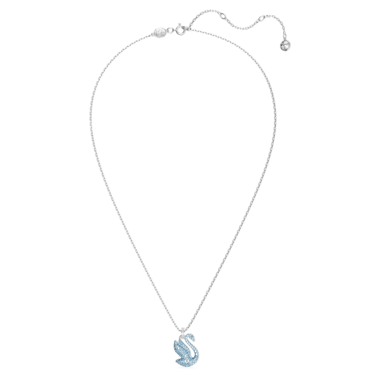 Swarovski | Swan Pendant | Swan, Medium, Blue, Rhodium plated