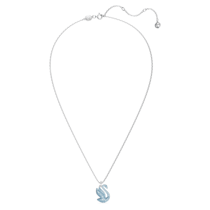 Swarovski | Swan Pendant | Swan, Medium, Blue, Rhodium plated