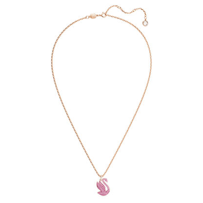 Swarovski | Swan Pendant | Swan, Medium, Pink, Rose gold-tone plated