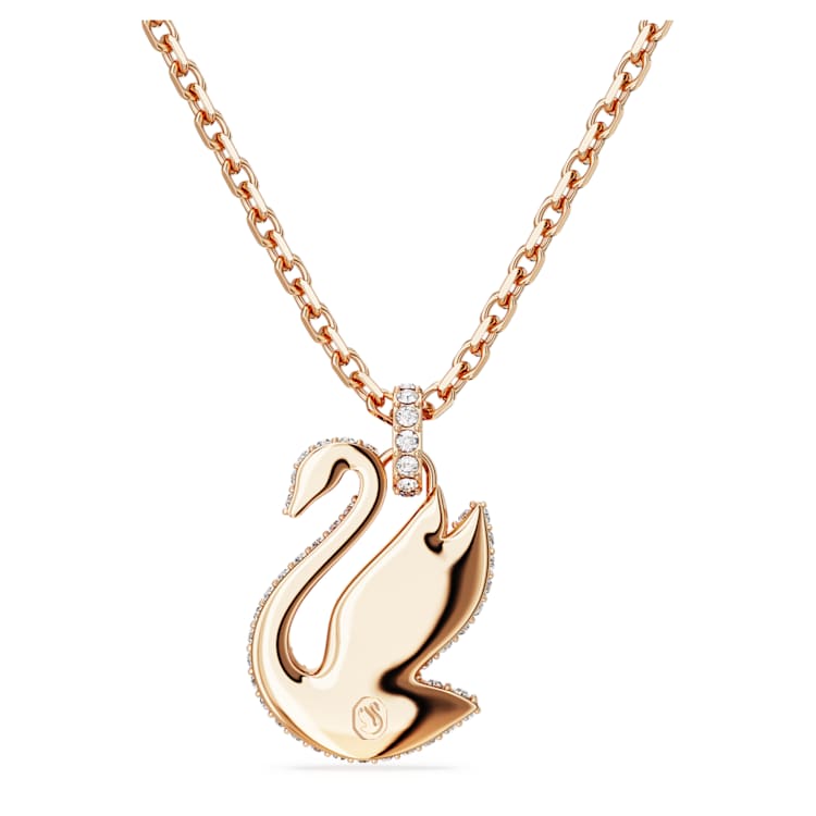 Swarovski | Swan Pendant | Swan, Medium, Pink, Rose gold-tone plated