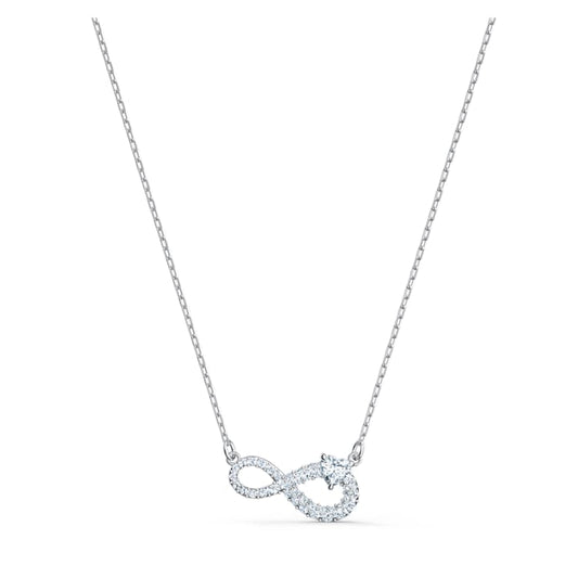 Swarovski | Hyperbola Necklace | Infinity, White, Rhodium plated