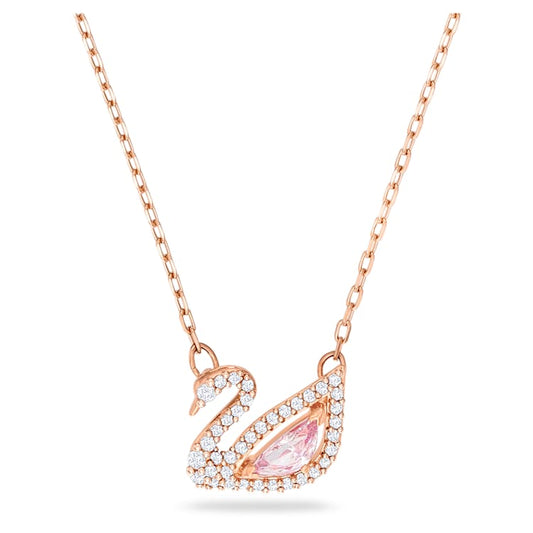 Swarovski | Swan Necklace | Swan, Pink, Rose gold-tone plated