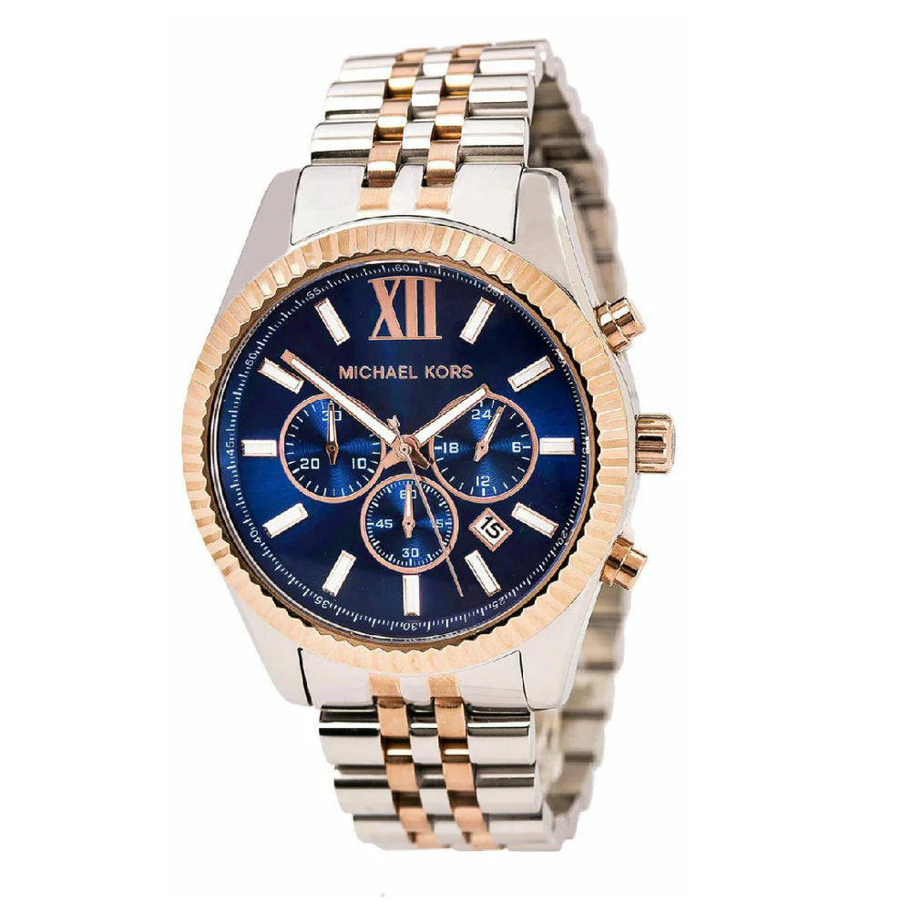 Michael Kors | Lexington Chronograph Navy Dial Unisex Watch | MK8412