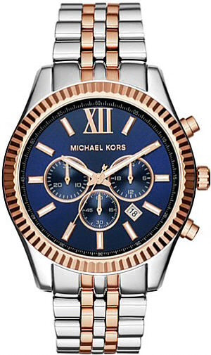 Michael Kors | Lexington Chronograph Navy Dial Unisex Watch | MK8412