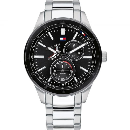 Tommy Hilfiger | Men’s Quartz Stainless Steel Black Dial 44mm Watch | 1791639