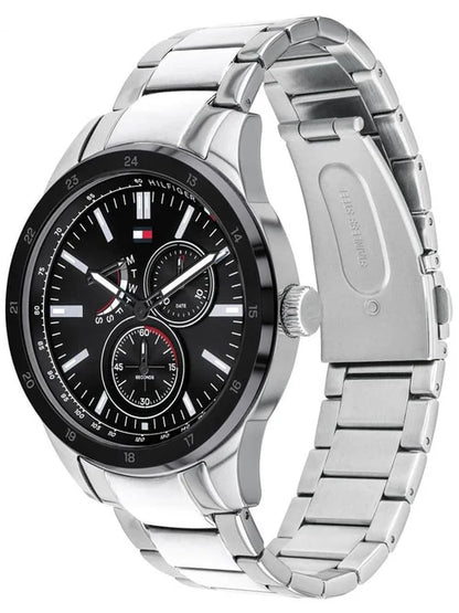 Tommy Hilfiger | Men’s Quartz Stainless Steel Black Dial 44mm Watch | 1791639