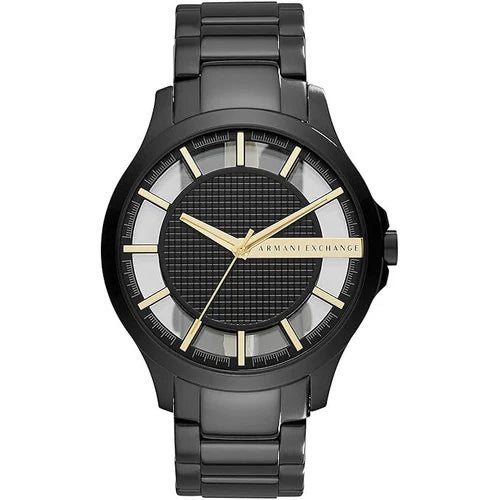 Armani Exchange | Analog Black Dial Men's Stainless Steel Watch, Band Color:Black | AX2152