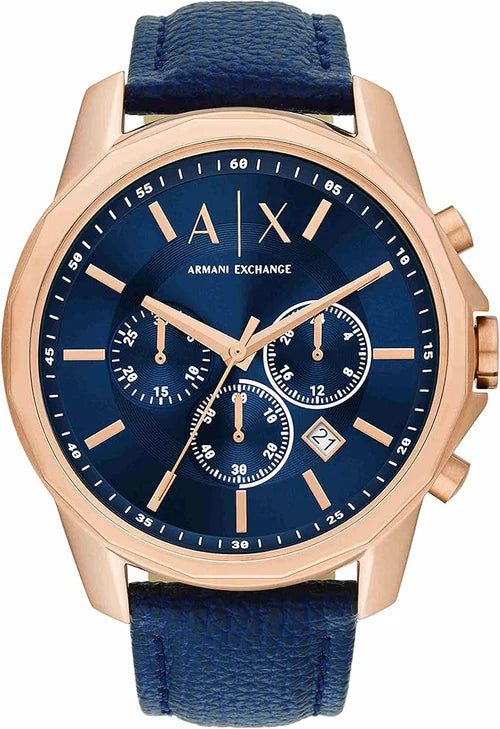 Armani Exchange | Chronograph Dress Watch for Men with Stainless Steel, Silicone or Leather Band | AX1723