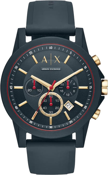 Armani Exchange | Chronograph Watch for Men with Leather, Stainless Steel or Silicone Band | AX1335