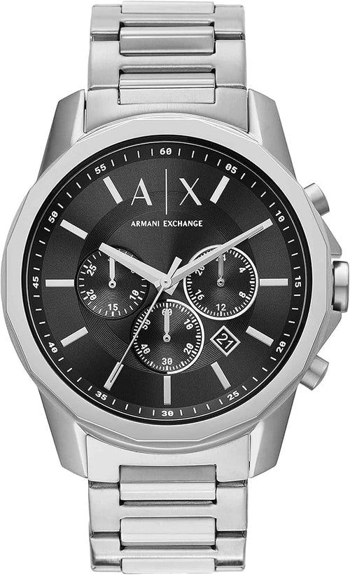 Armani Exchange | Chronograph Dress Watch for Men with Stainless Steel, Silicone or Leather Band | AX1720