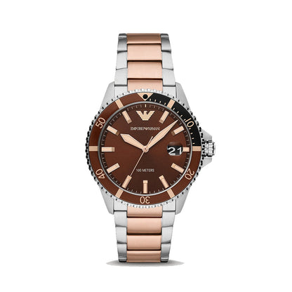 Emporio Armani | Diver Brown/Rose gold colored steel 42 mm | AR11340