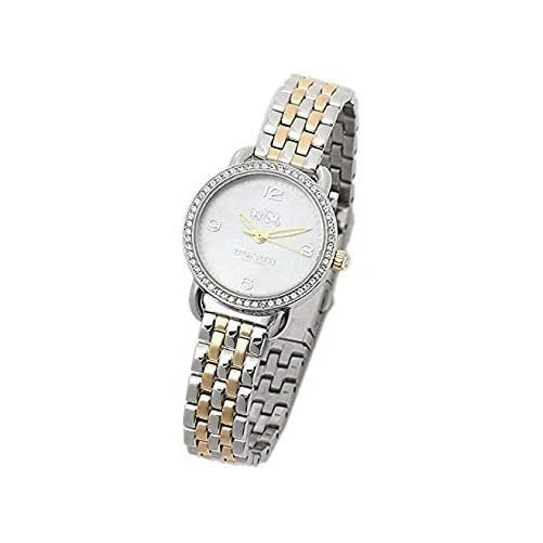 Coach Delancey Mother of Pearl Dial Two Tone Steel Elegant two-tone ladies wristwatch